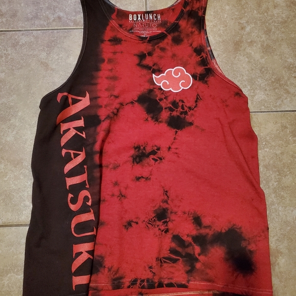 Akatsuki Red and Black Mens Tank Top - Picture 1 of 5